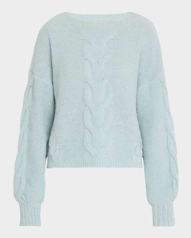 Vaida Cable-Knit Crewneck Sweater